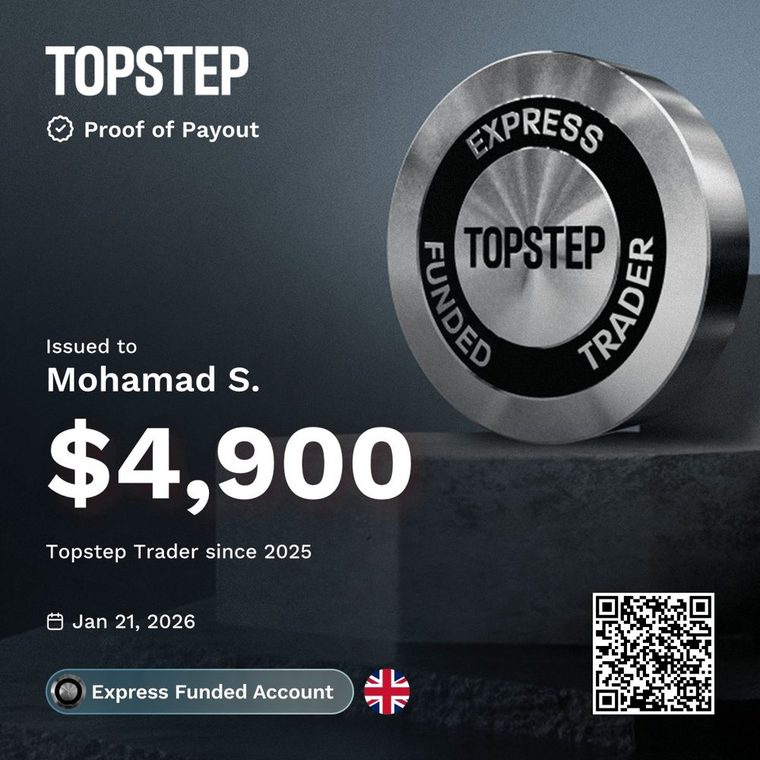 Topstep payout of $4,900